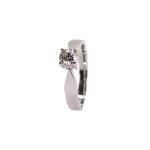 Ring i 14kt. rød- eller hvidguld m. brillant 0,60ct. w.si.