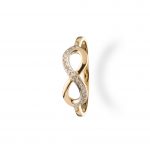 Ring i 8kt. guld m. 16 diamanter.