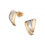 Øreringe 14kt. rød- og hvidguld.