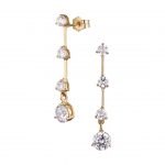 Øreringe 14kt. guld m. zirkoner.