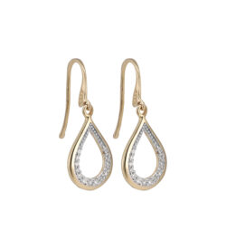 Øreringe 8kt. guld m. 28 diamanter.